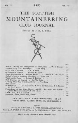 SMCJ Number 144 - Vol 25 - Apr 1953 cover